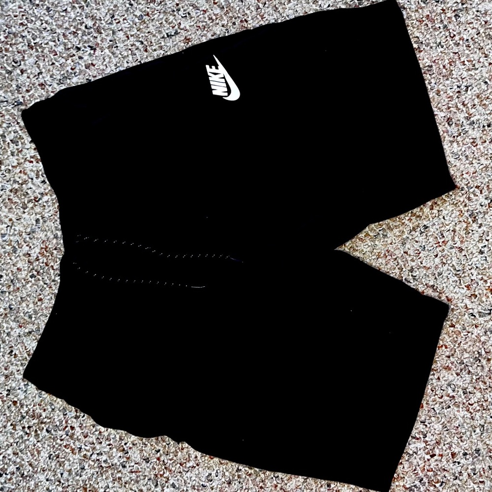 Black nike shorts with reflective drawstring
